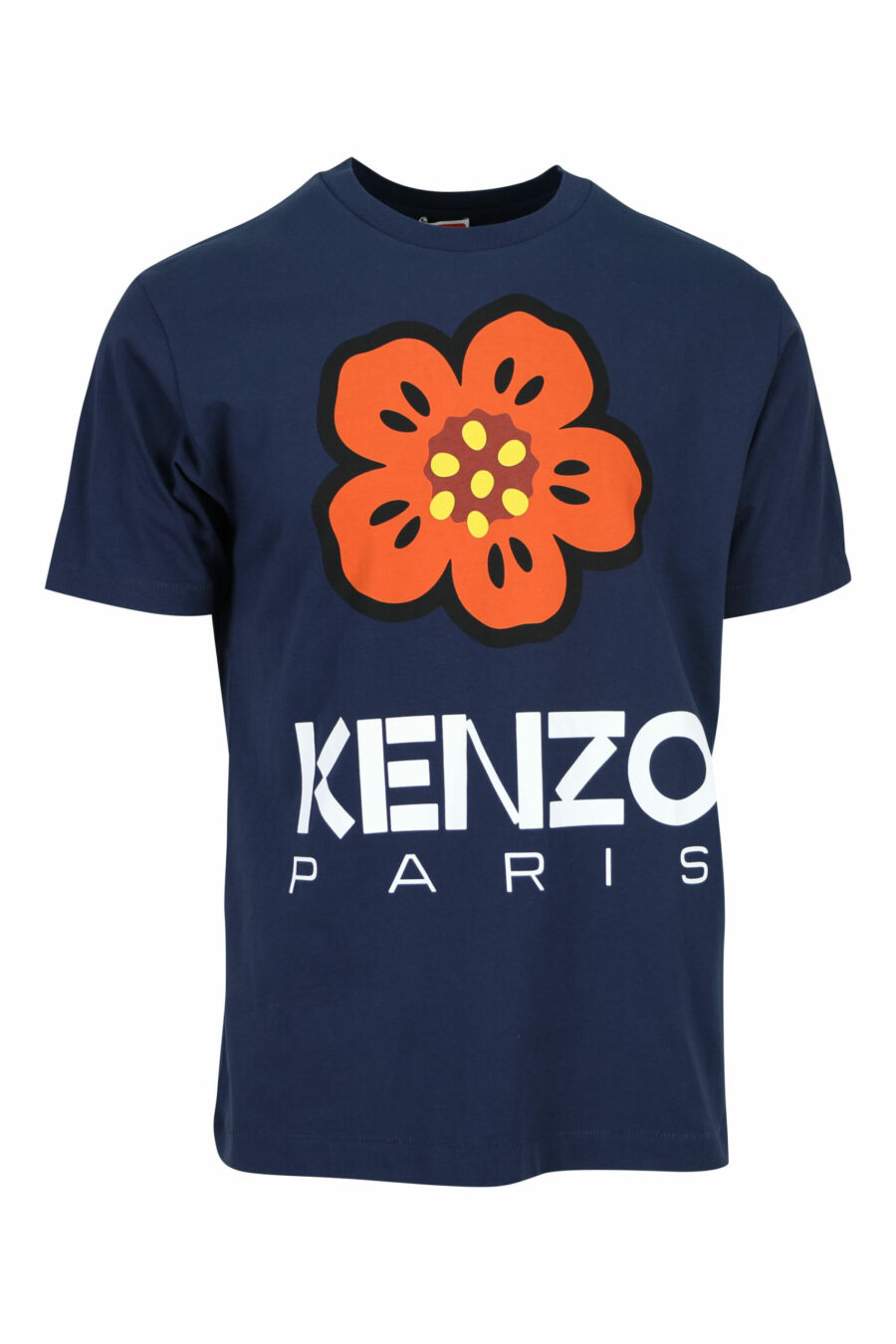 T-shirt azul com o logótipo "flor" - 3612230465732
