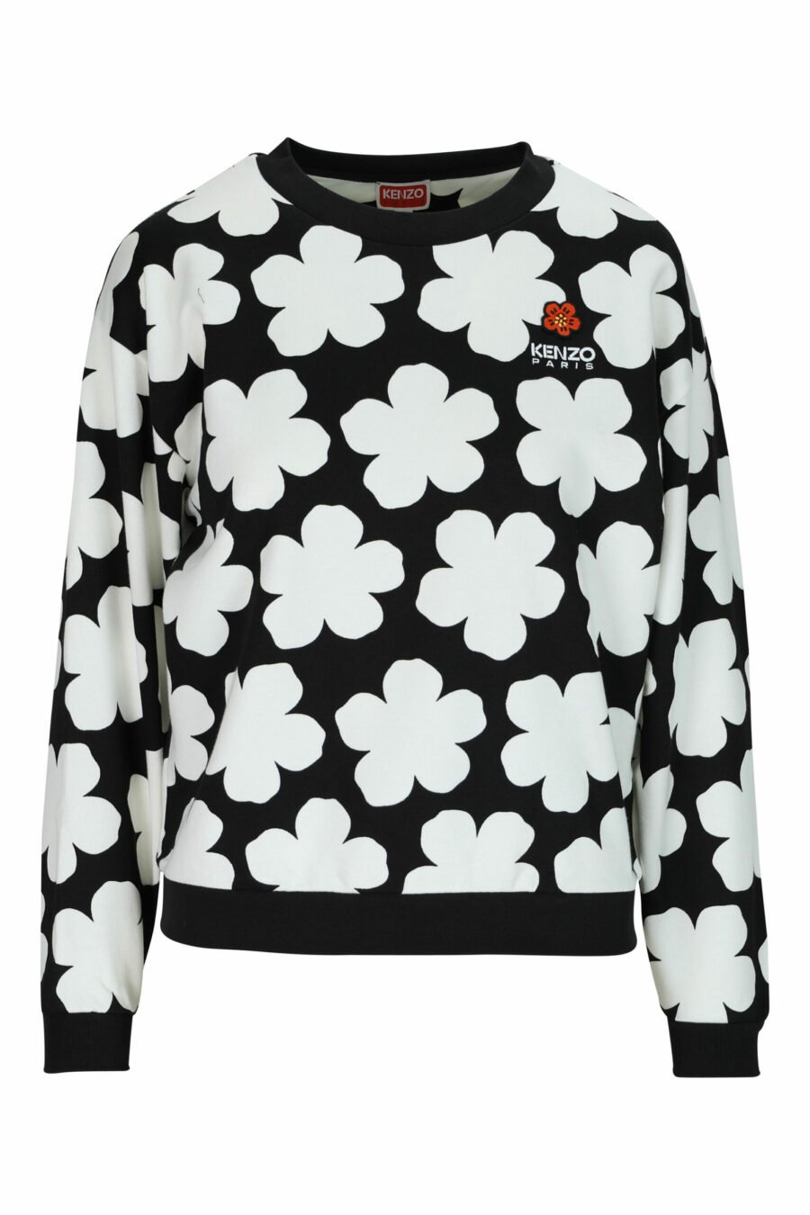 Sweatshirt noir "all over mini flower kenzo" - 3612230570351 en écailles
