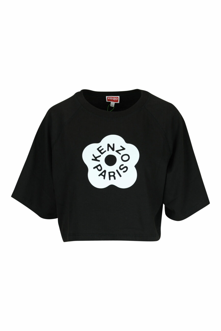 Schwarzes T-Shirt mit schwarzem "boke flower" Maxilogo - 3612230587045 skaliert