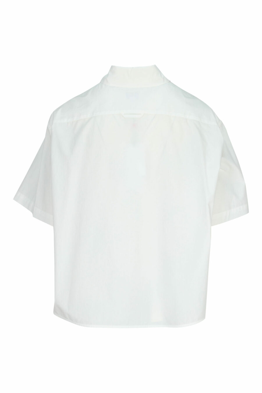 Camisa blanca manga corta con minilogo "boke flower" negro - 3612230589063 1 scaled
