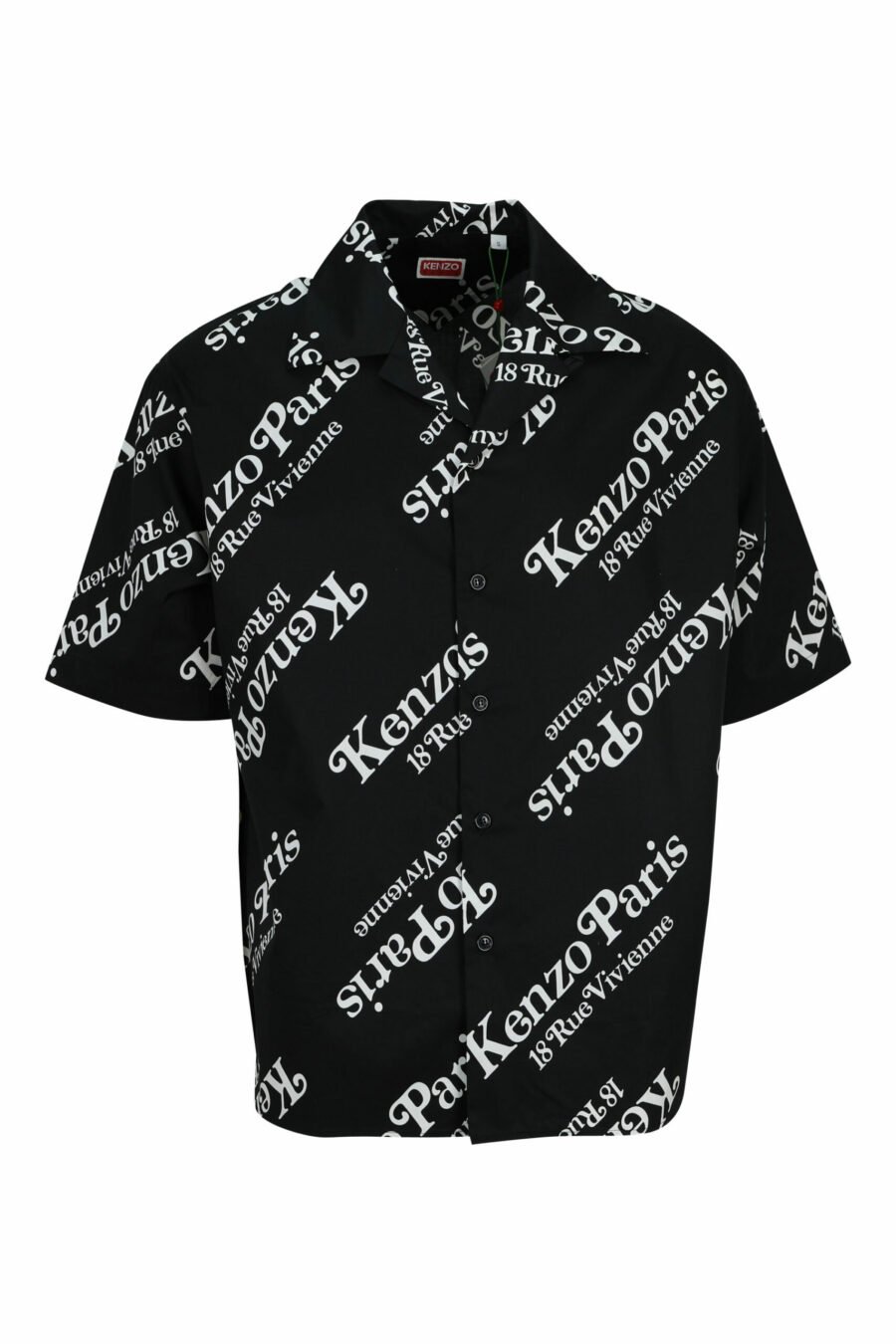 Camisa negra manga corta con logo "kenzo by verdy" - 3612230596894 scaled