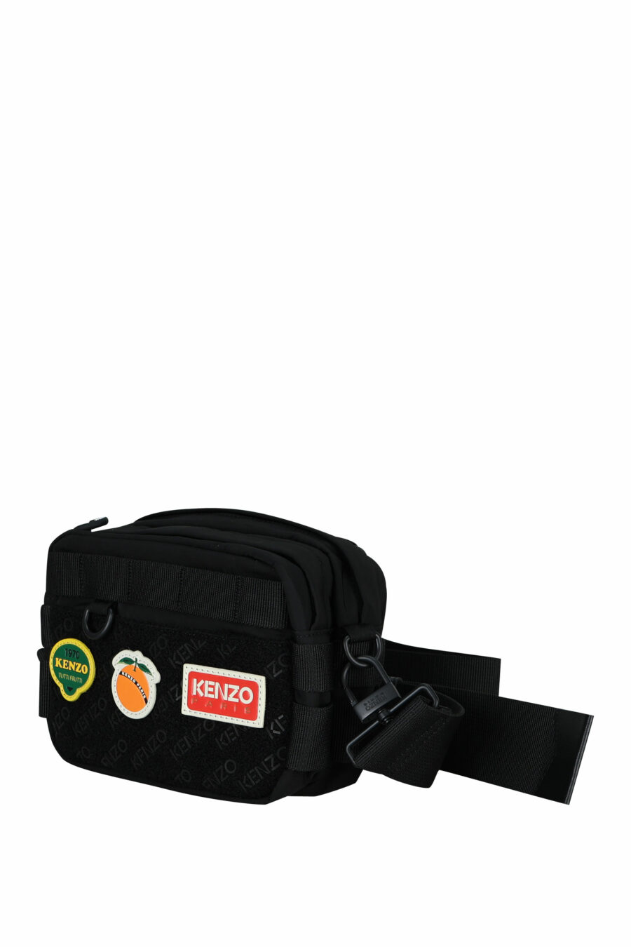 Bolso cruzado negro con logo "kenzo jungle" - 3612230603738 1