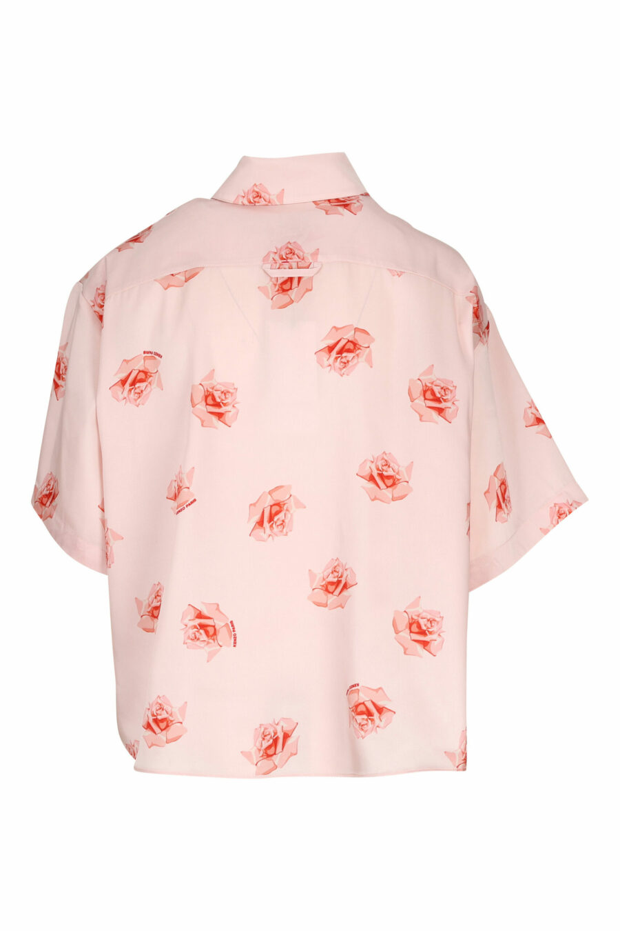 Camisa rosa manga corta con logo "kenzo rose" - 3612230604797 1 scaled