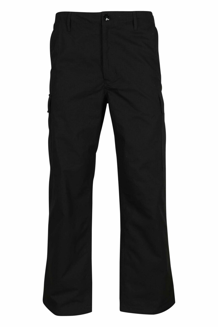 Pantalón negro estilo cargo con logo "boke flower" - 3612230618855 scaled