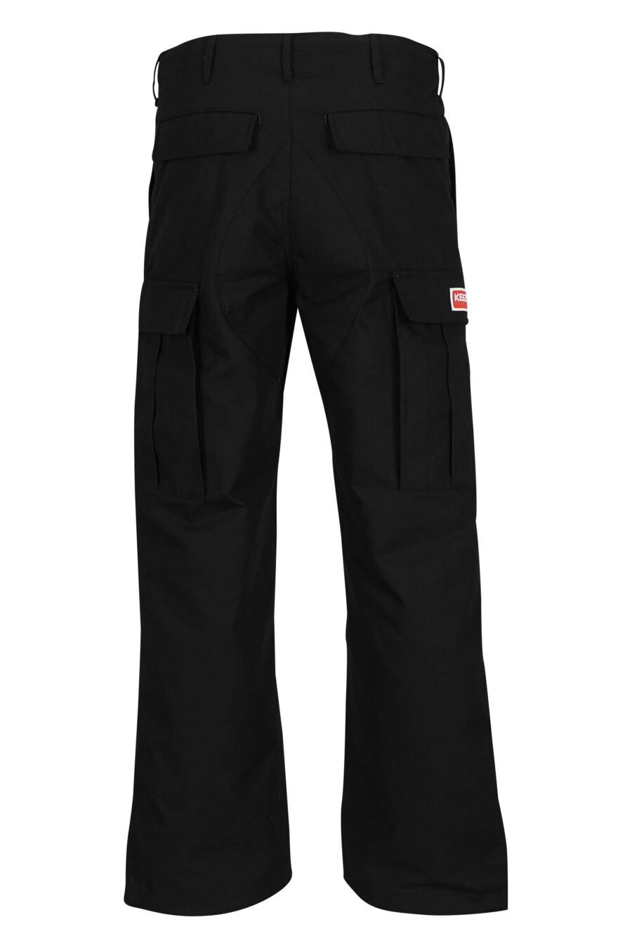 Pantalón negro estilo cargo con logo "boke flower" - 3612230618855 2