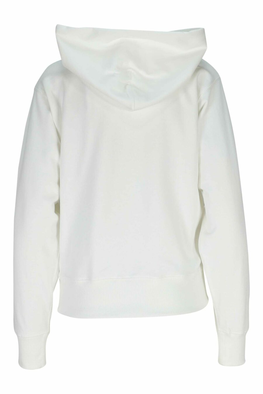 White hooded sweatshirt with mini logo "kenzo elephant" - 3612230619975 1 scaled