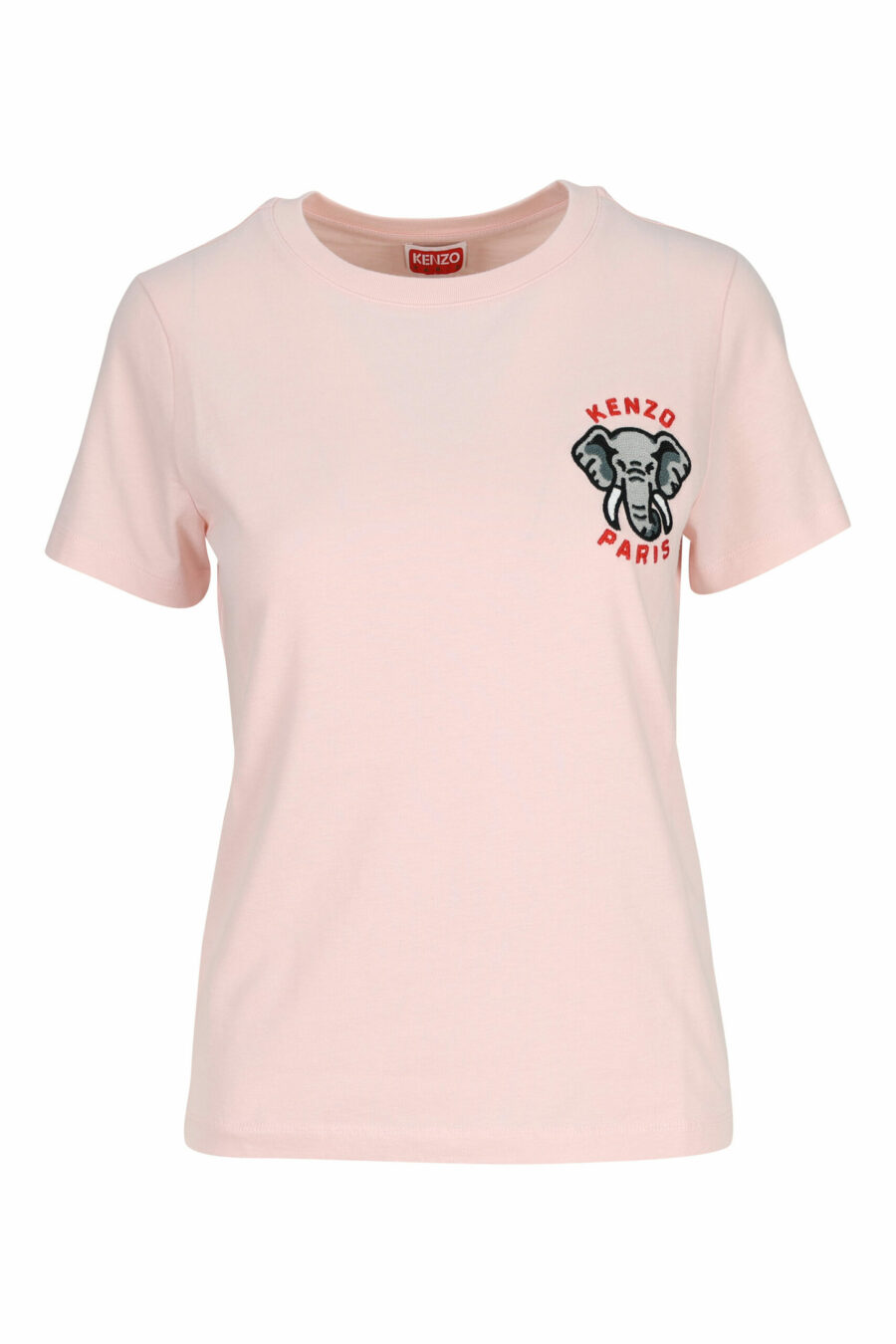 Camiseta rosa con minilogo "kenzo elephant" - 3612230620056 scaled