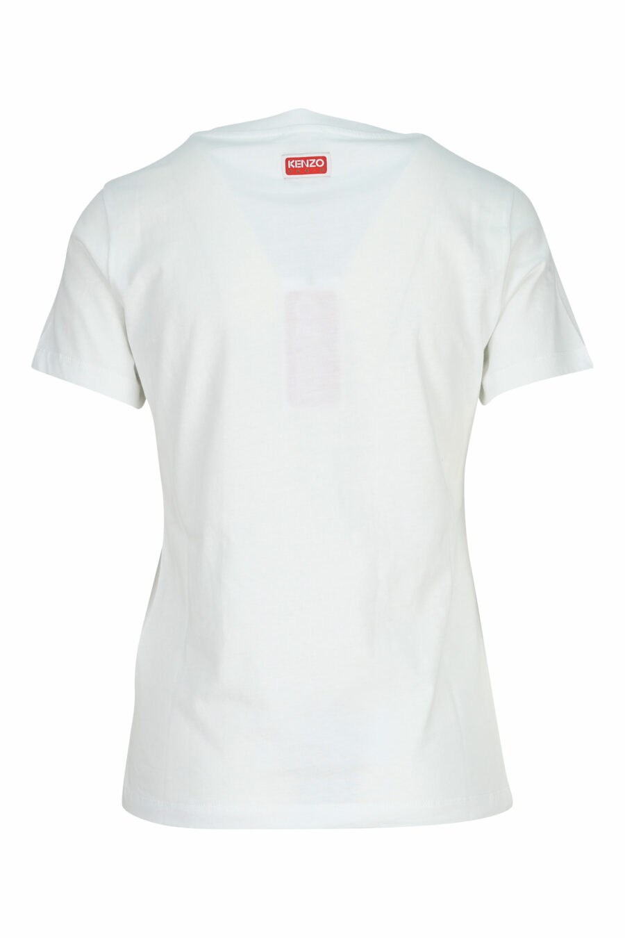 Camiseta blanca con minilogo "kenzo elephant" - 3612230620117 1