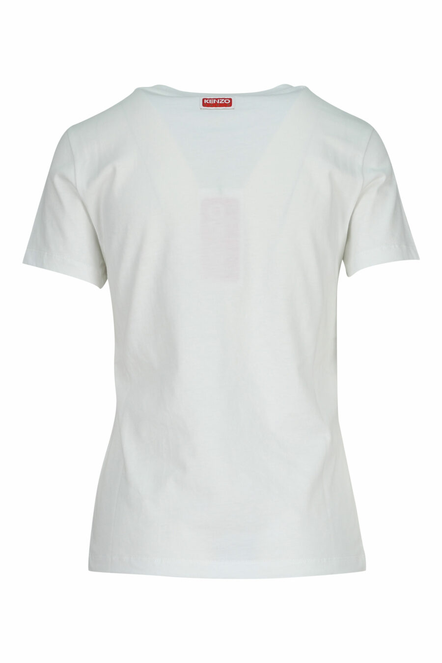 Camiseta blanca con minilogo "kenzo elephant" - 3612230620117 3