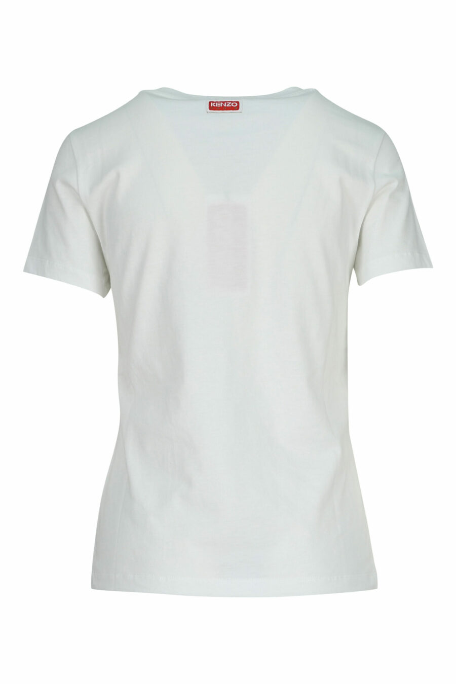 Camiseta blanca con minilogo "kenzo elephant" - 3612230620117 3 scaled