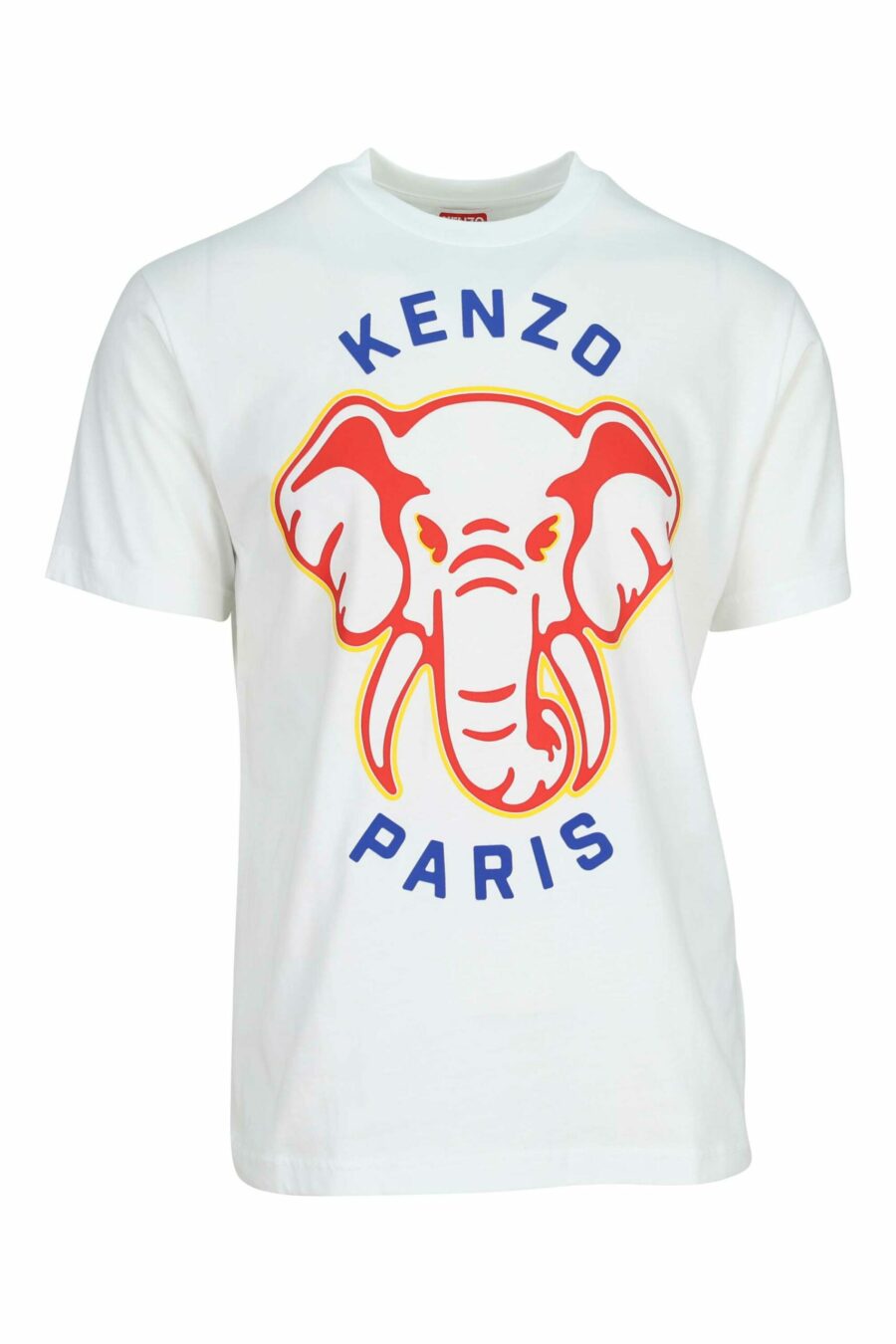 T-shirt blanc avec maxilogo "kenzo elephant" - 3612230625501 scaled