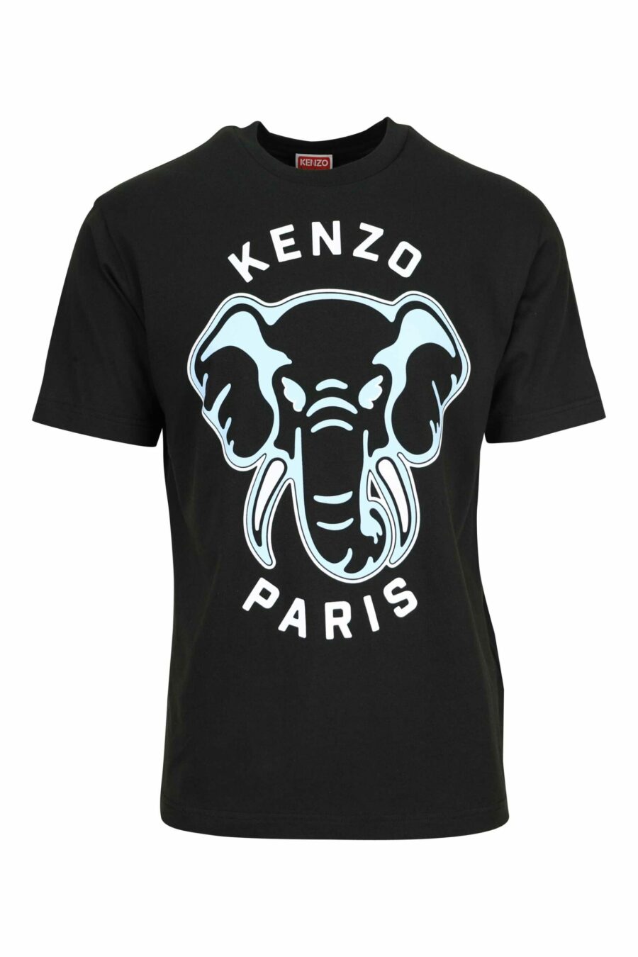 T-shirt preta com maxilogo "kenzo elephant" - 3612230625624 scaled