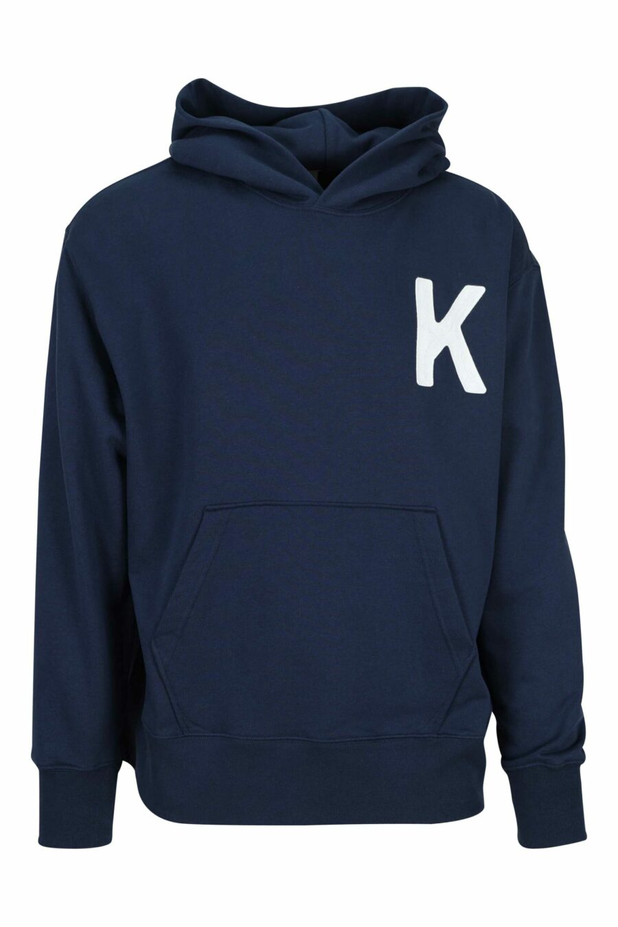 Dunkelblaues Kapuzensweatshirt mit Maxilogo "k" - 3612230630017 skaliert