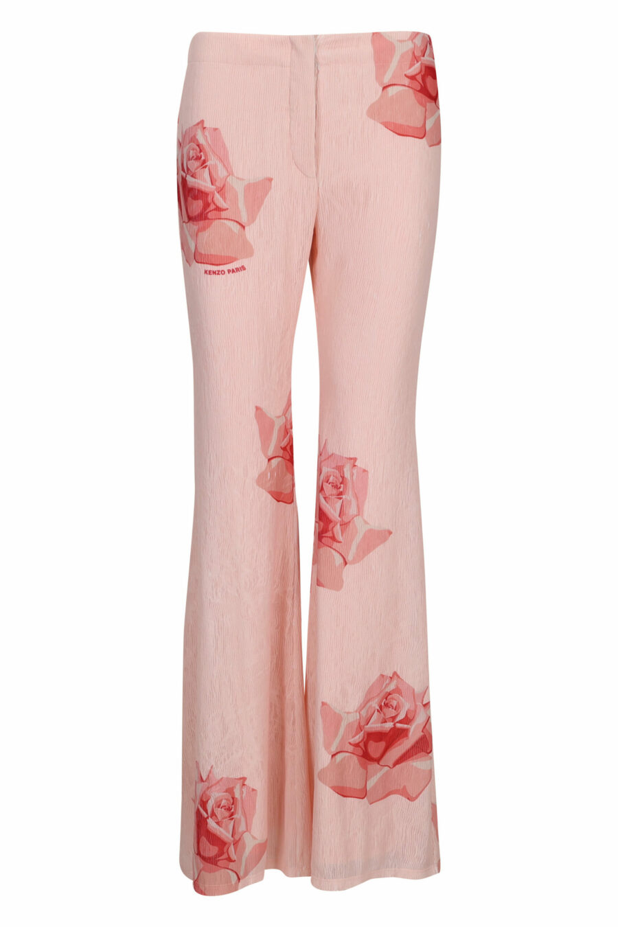 Pantalón rosa con estampado "kenzo rose" - 3612230630246 scaled