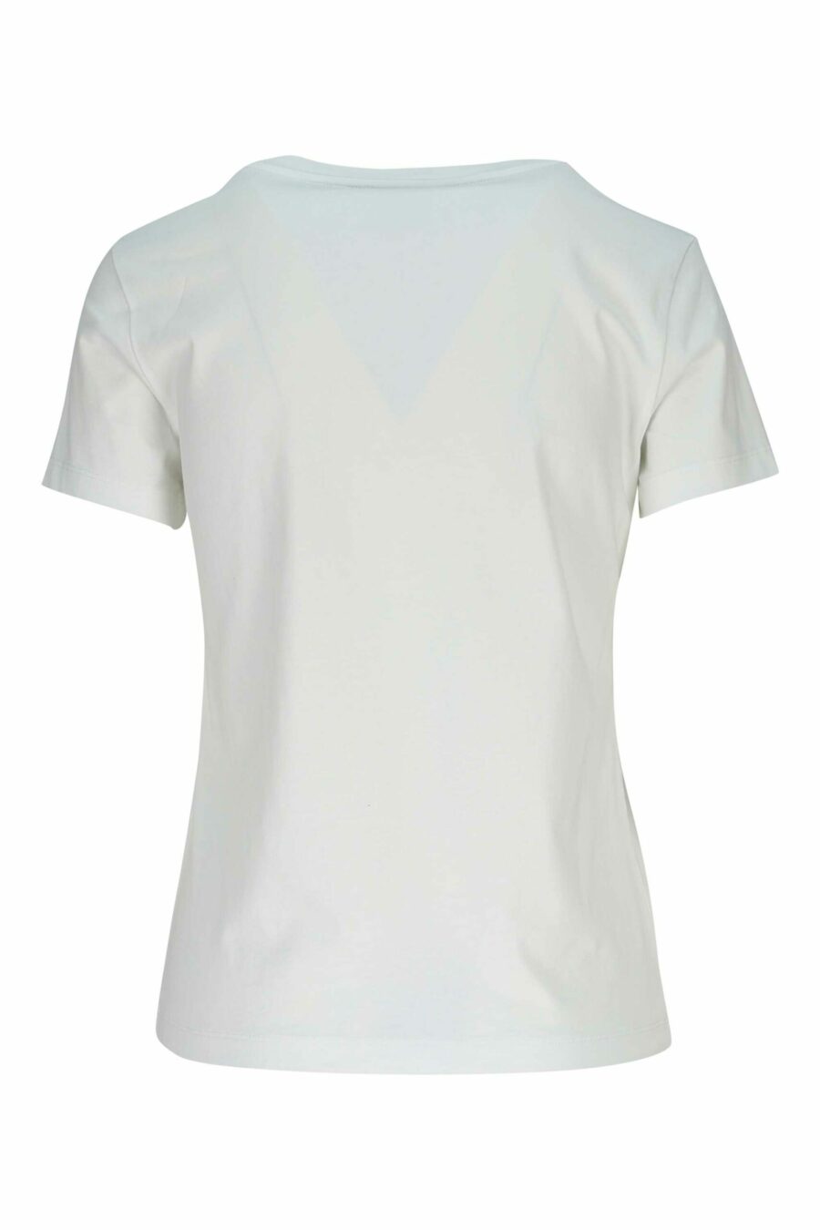 Camiseta blanca con logo "kenzo rose" negra - 3612230637665 1 scaled