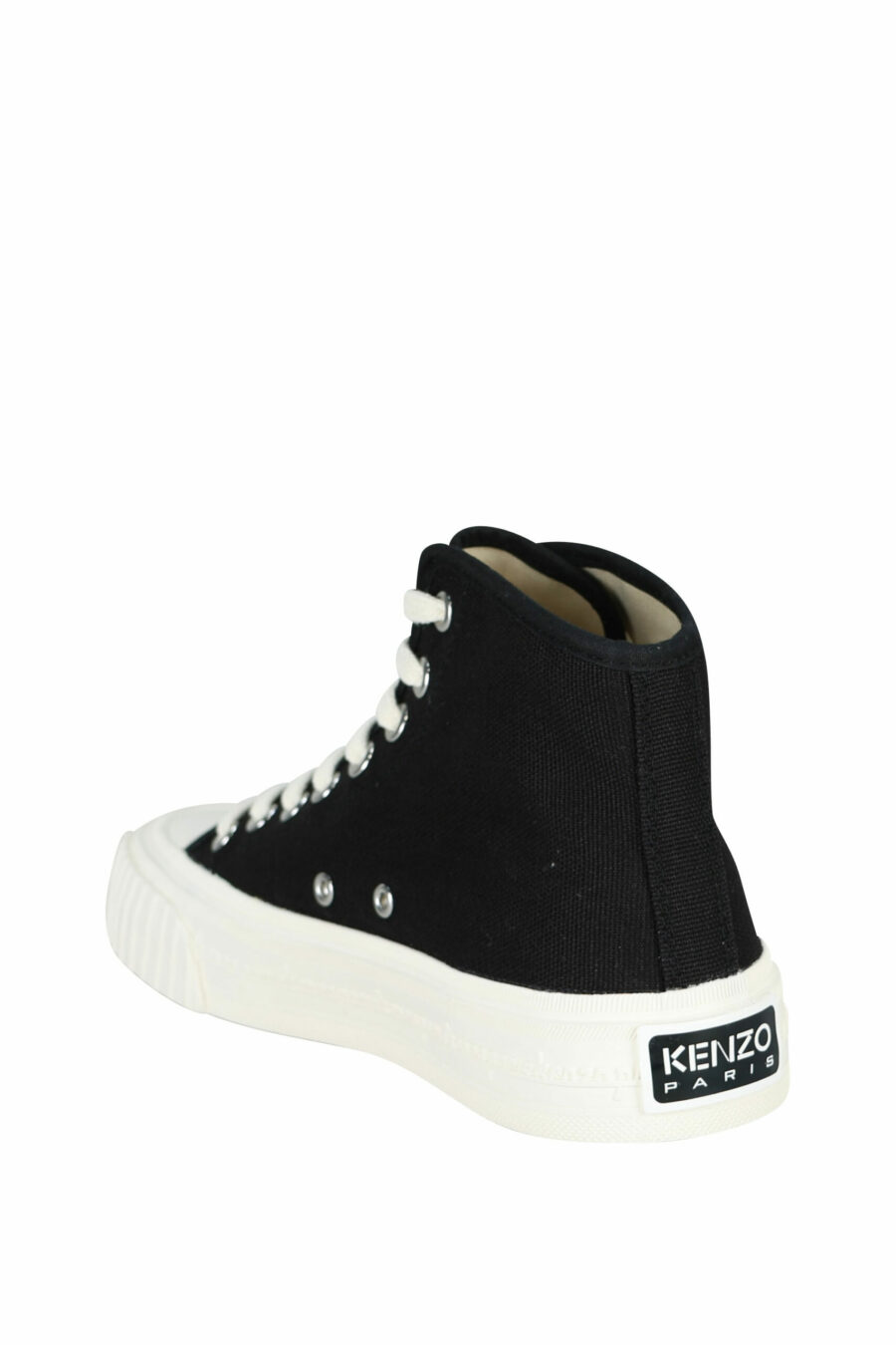Zapatillas negras altas "kenzo foxy" con logo "boke flower" blanco - 3612230639515 3 scaled