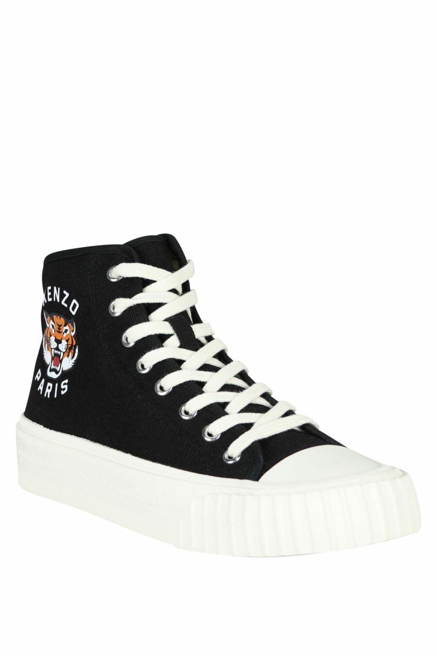Zapatillas negras altas con logo "kenzo foxy" con logo tigre - 3612230649712 3 scaled