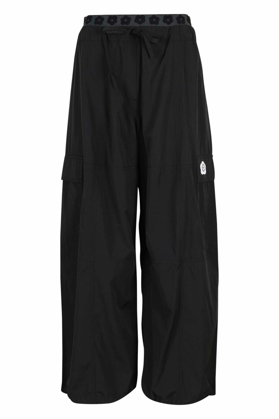Black cargo trousers with "boke flower" logo - 3612230658301 scaled