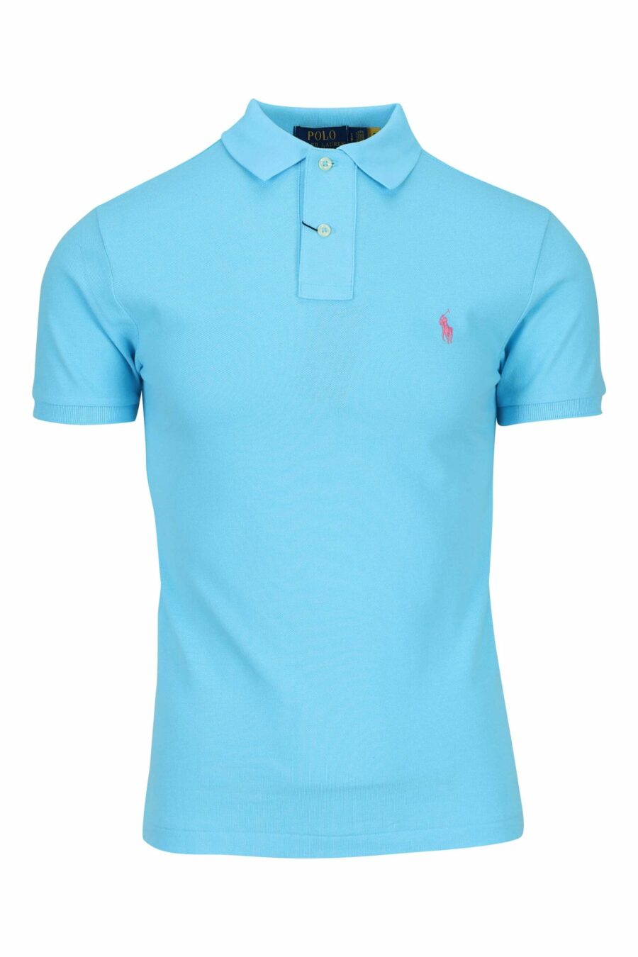 Mint blue polo shirt with mini-logo "polo" - 3616411864512 scaled