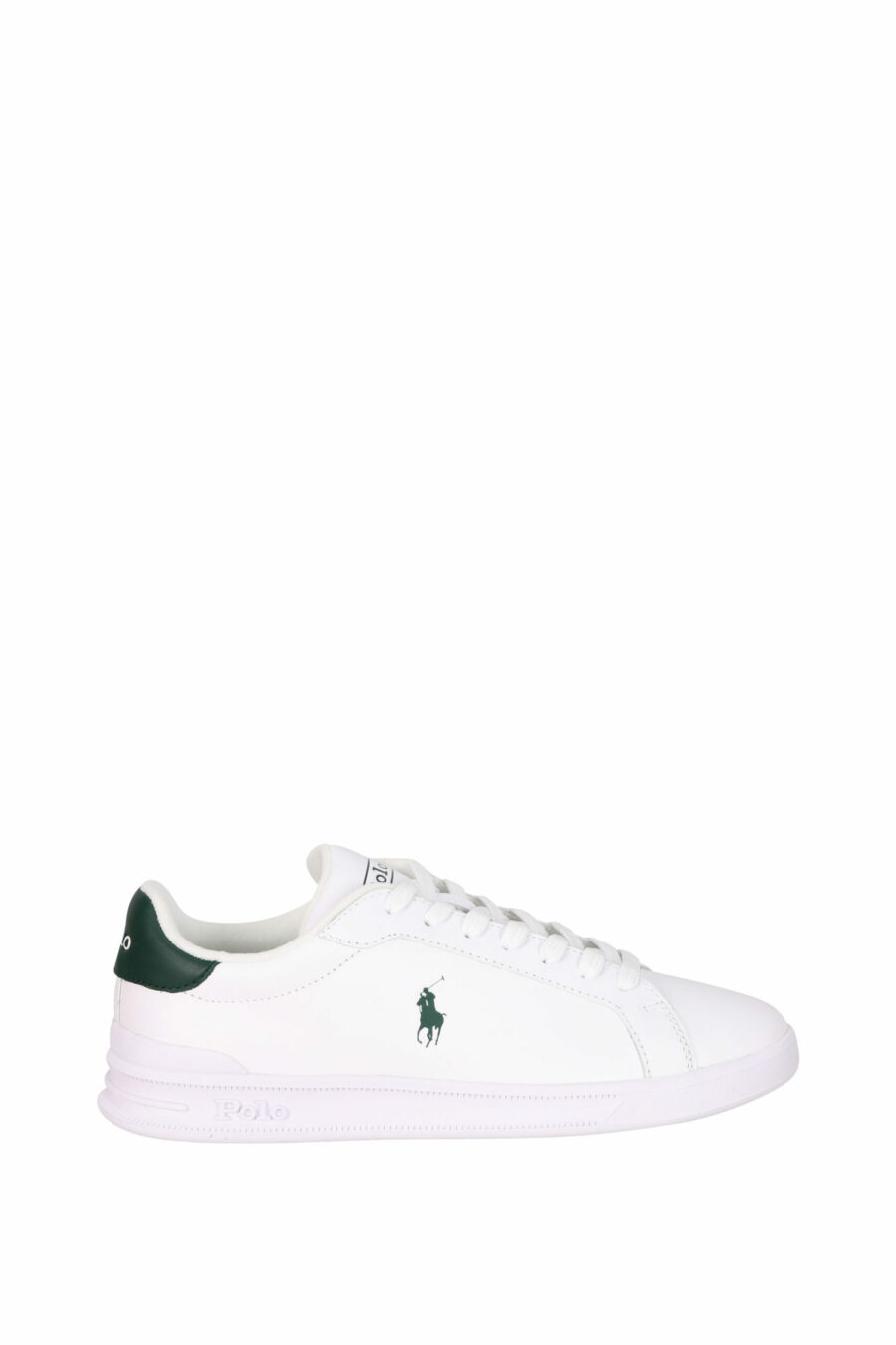 Baskets blanches avec détails verts et mini-logo "polo" vert - 3616419508906