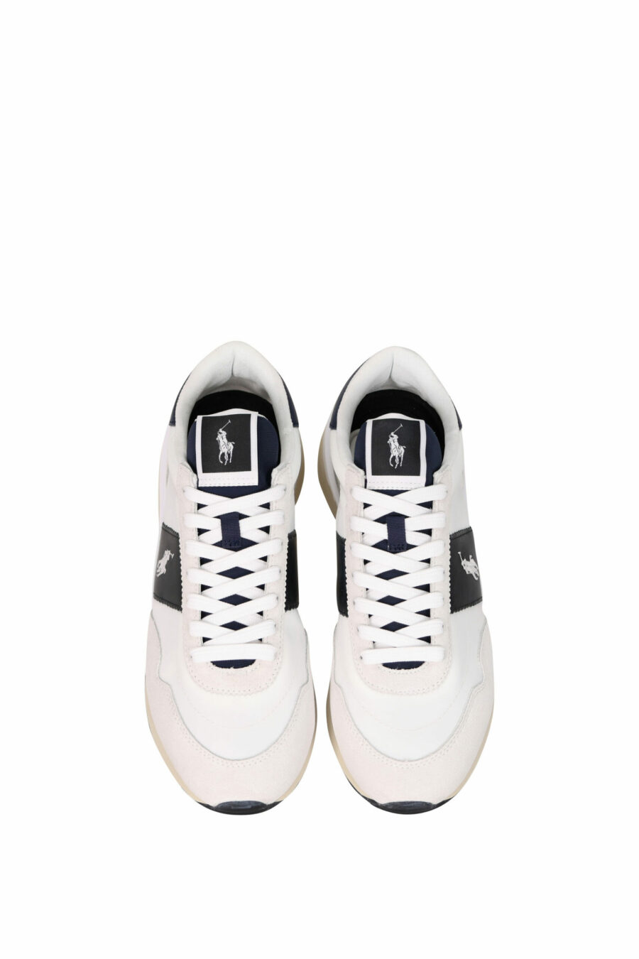 Trainers white and blue detail "train" with white "polo" minilogue - 3616535114890 5 scaled