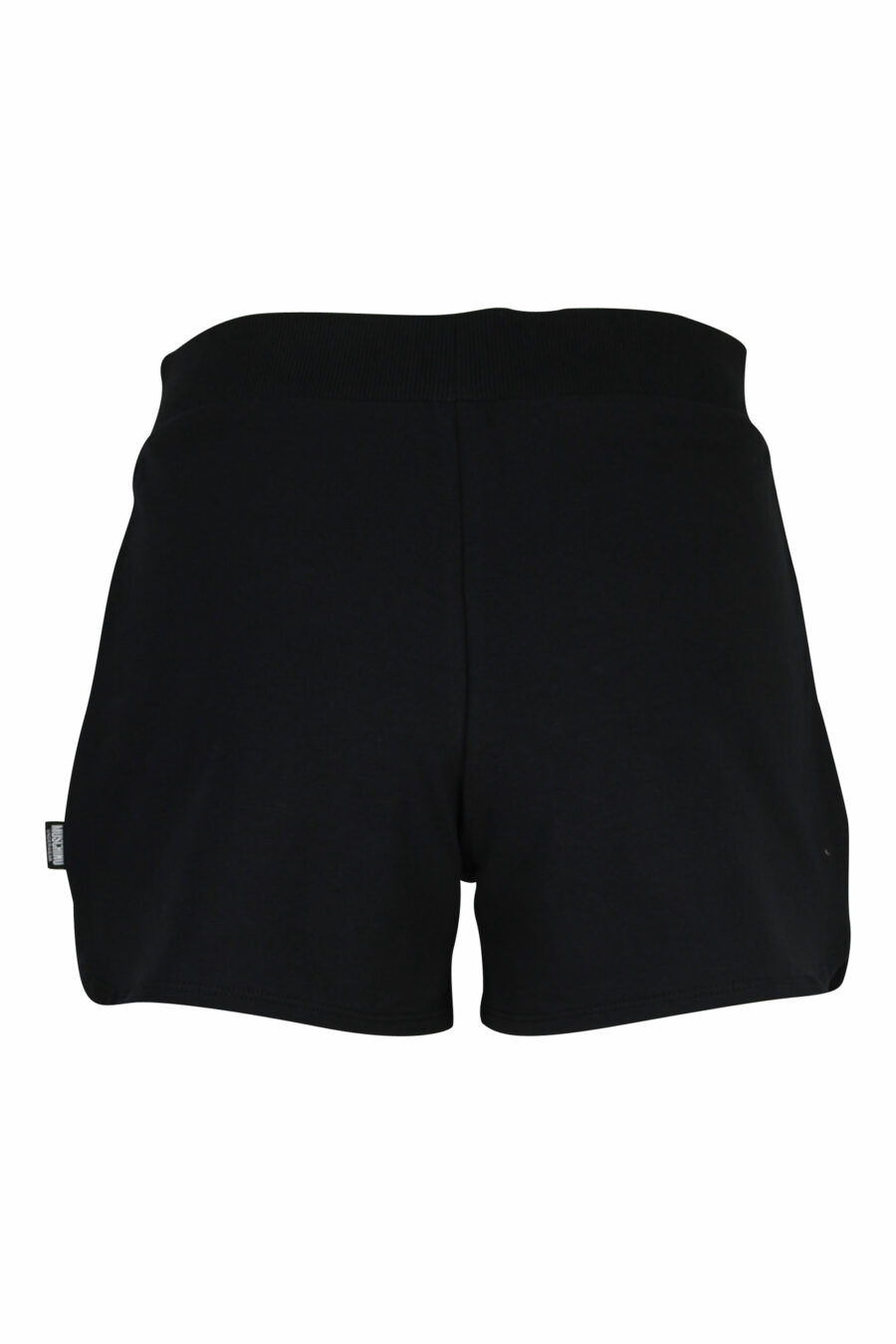 Moschino - Shorts negros con minilogo oso de goma en blanco - BLS Fashion