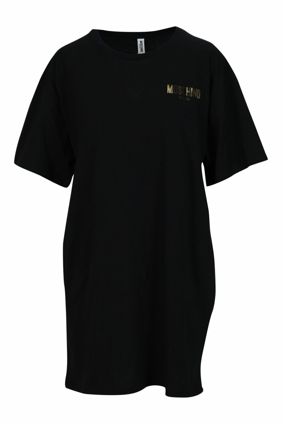 Vestido negro con logo "lettering" dorado - 667113355863 scaled
