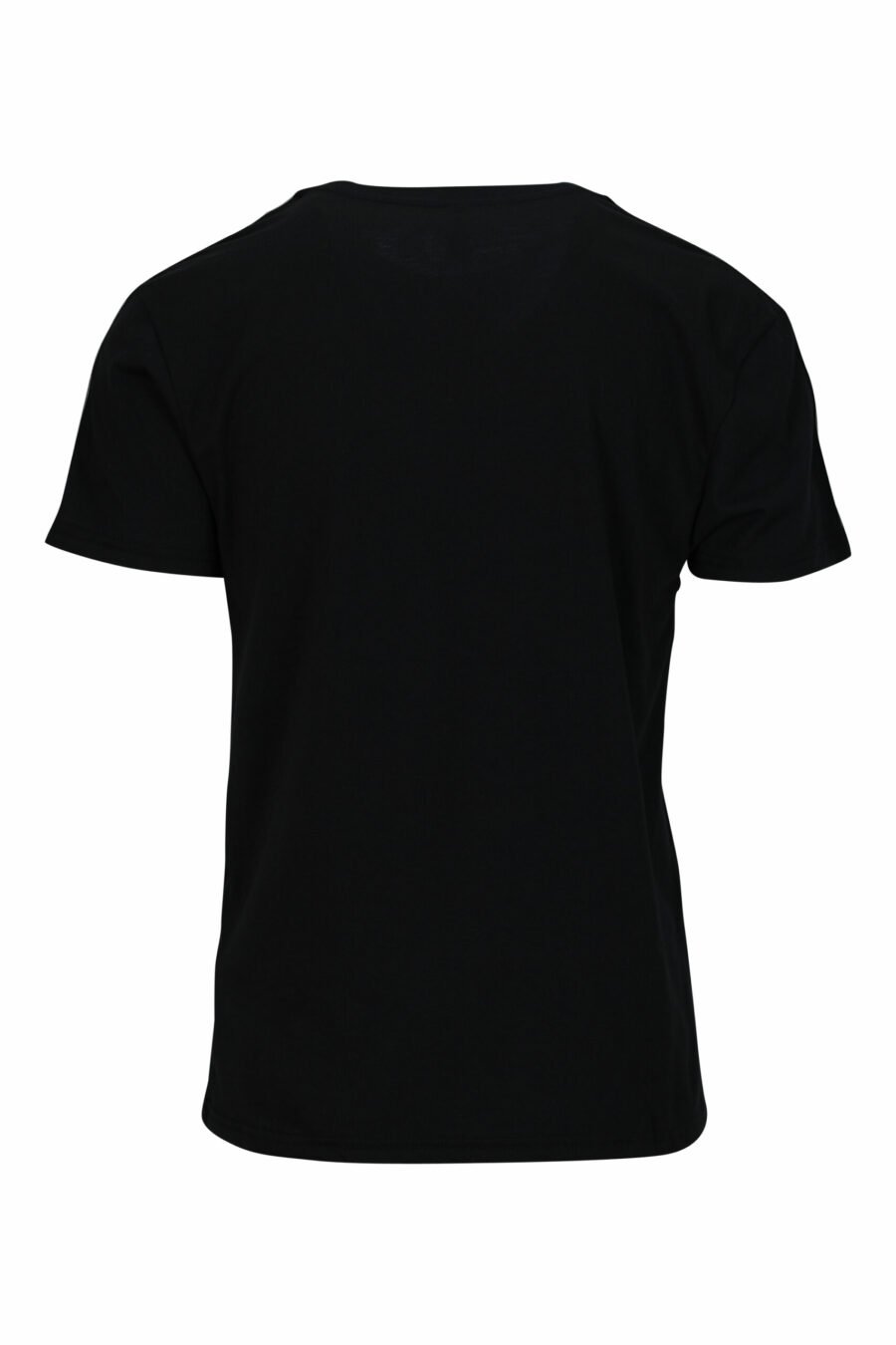 T-shirt noir avec mini-logo sur ruban - 667113602967 1 à l'échelle