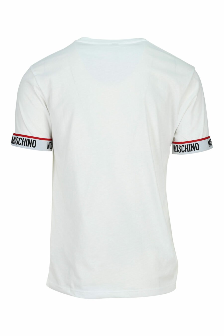 T-shirt blanc avec logo blanc sur les manches - 667113604565 1 à l'échelle