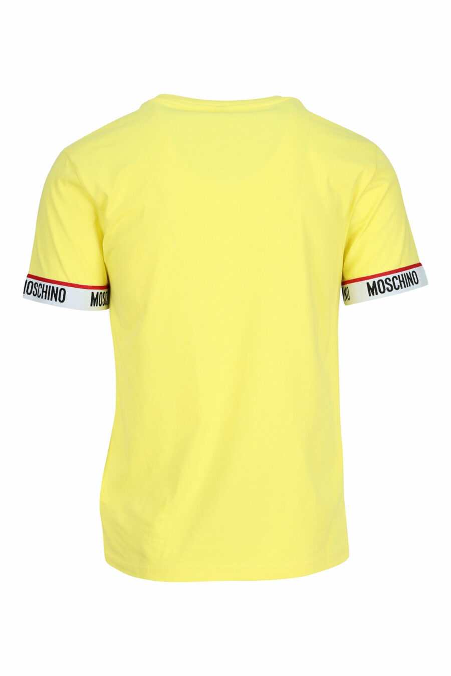 T-shirt jaune avec logo blanc sur les manches - 667113604671 1 scaled