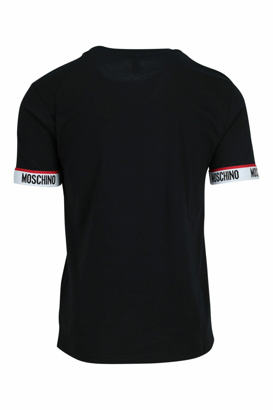 T-shirt noir avec logo blanc sur les manches - 667113604855 1 à l'échelle