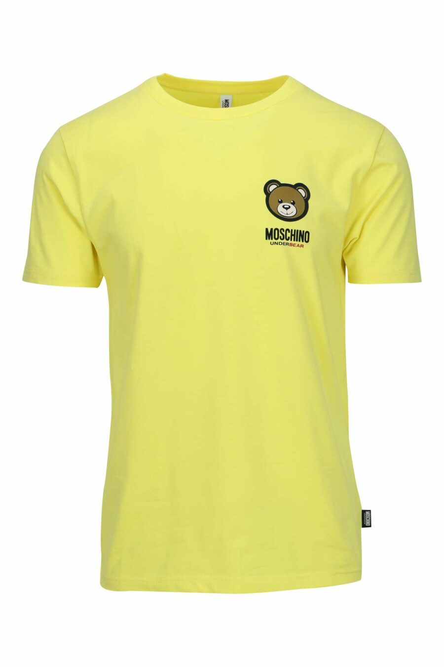 Gelbes T-Shirt mit Mini-Logo-Bärenaufnäher "underbear" - 667113605913 skaliert