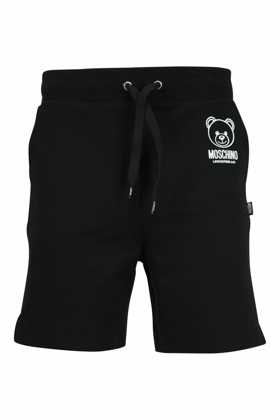 Pantalón de chándal corto negro con minilogo oso "underbear" en goma negro - 667113622200 scaled