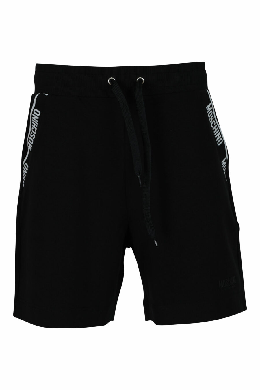 Pantalón de chándal corto negro con logo en bolsillos - 667113623504 scaled