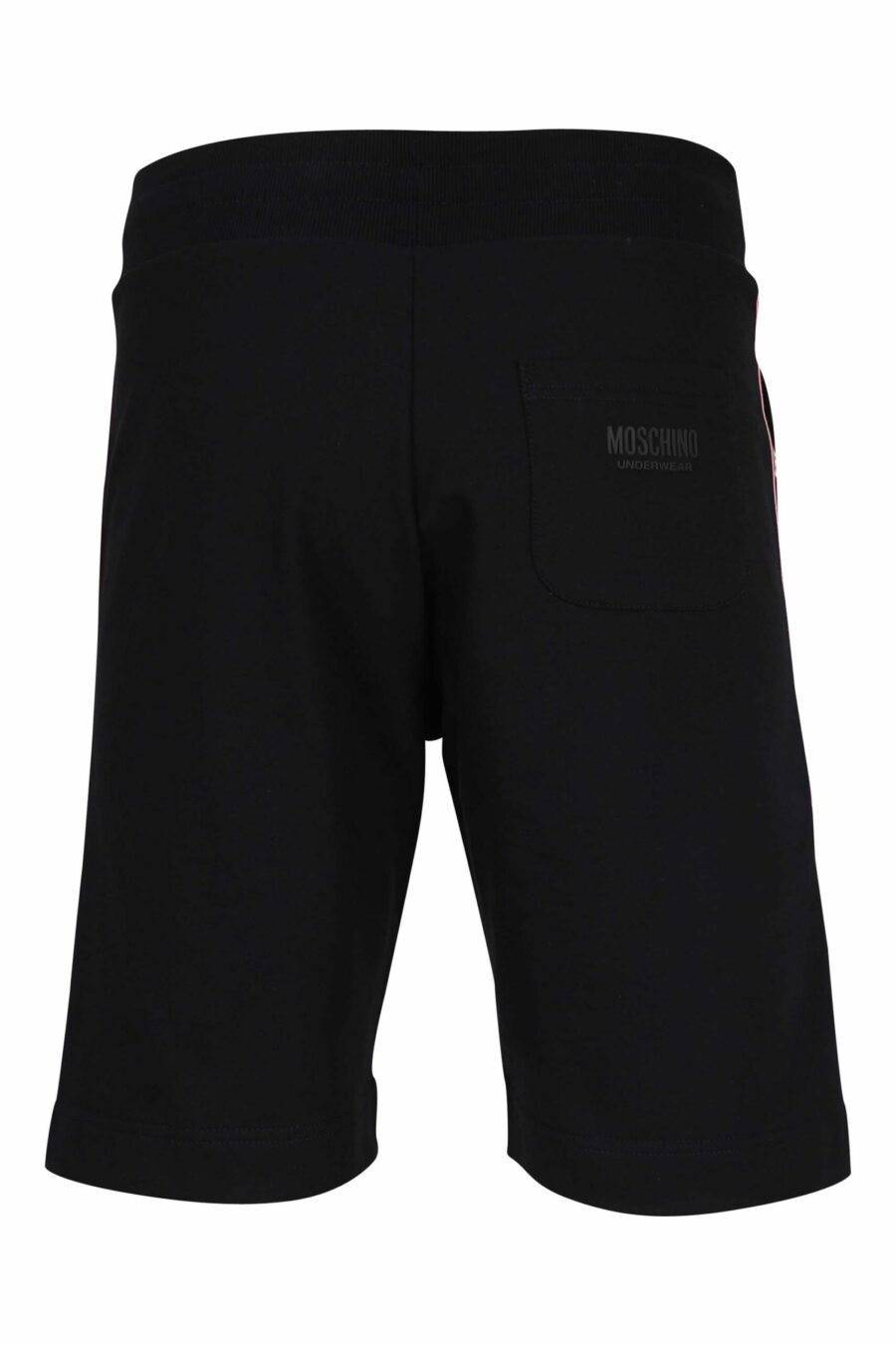 Pantalón de chándal corto negro con logo en cinta vertical - 667113624945 2 scaled