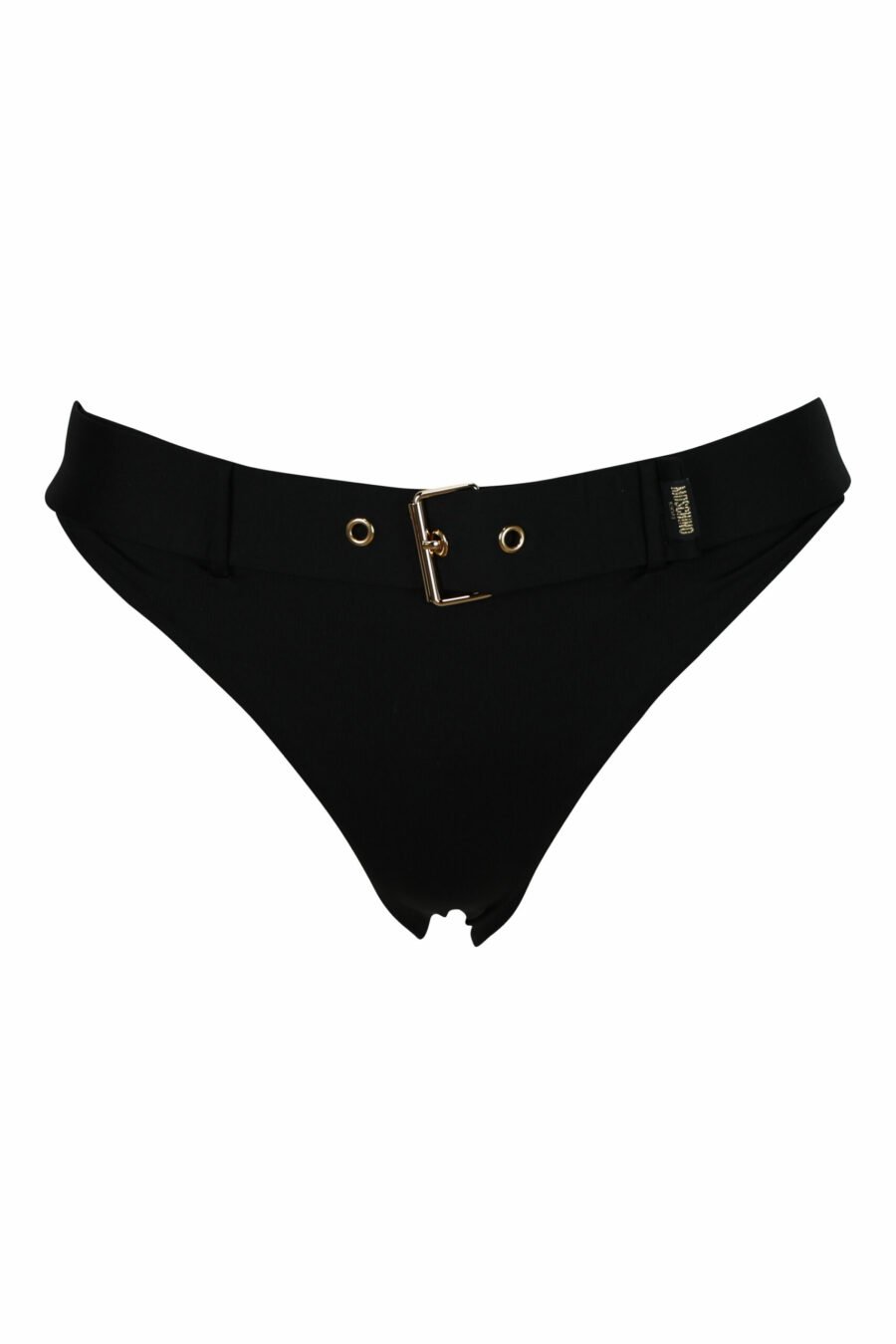 Bas de bikini noir avec boucle de ceinture - 667113654980