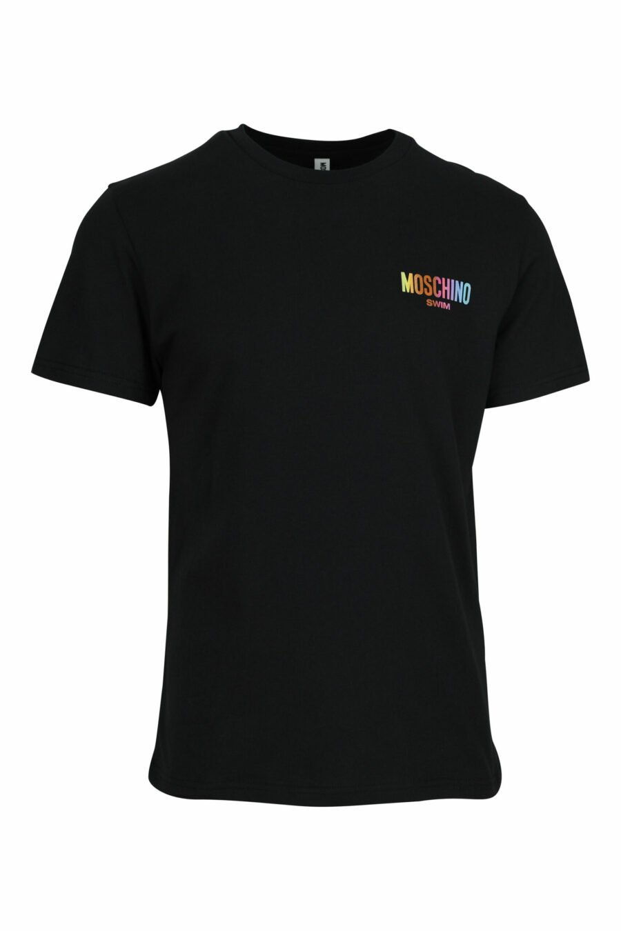 T-shirt preta com minilogo multicolorido - 667113672588 scaled