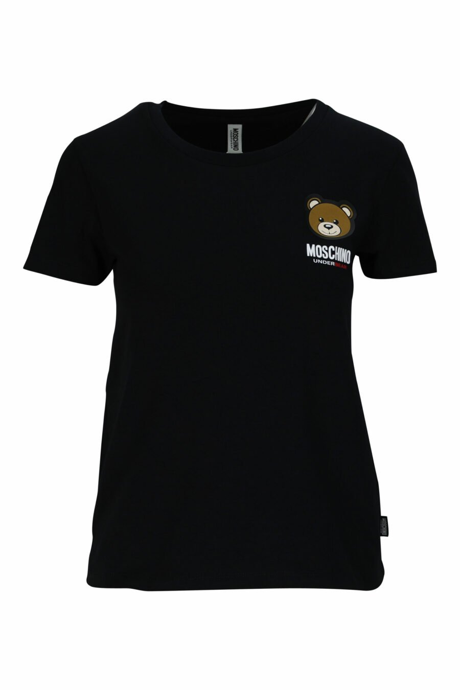 Camiseta negra con logo oso "underbear" parche - 667113697376 scaled