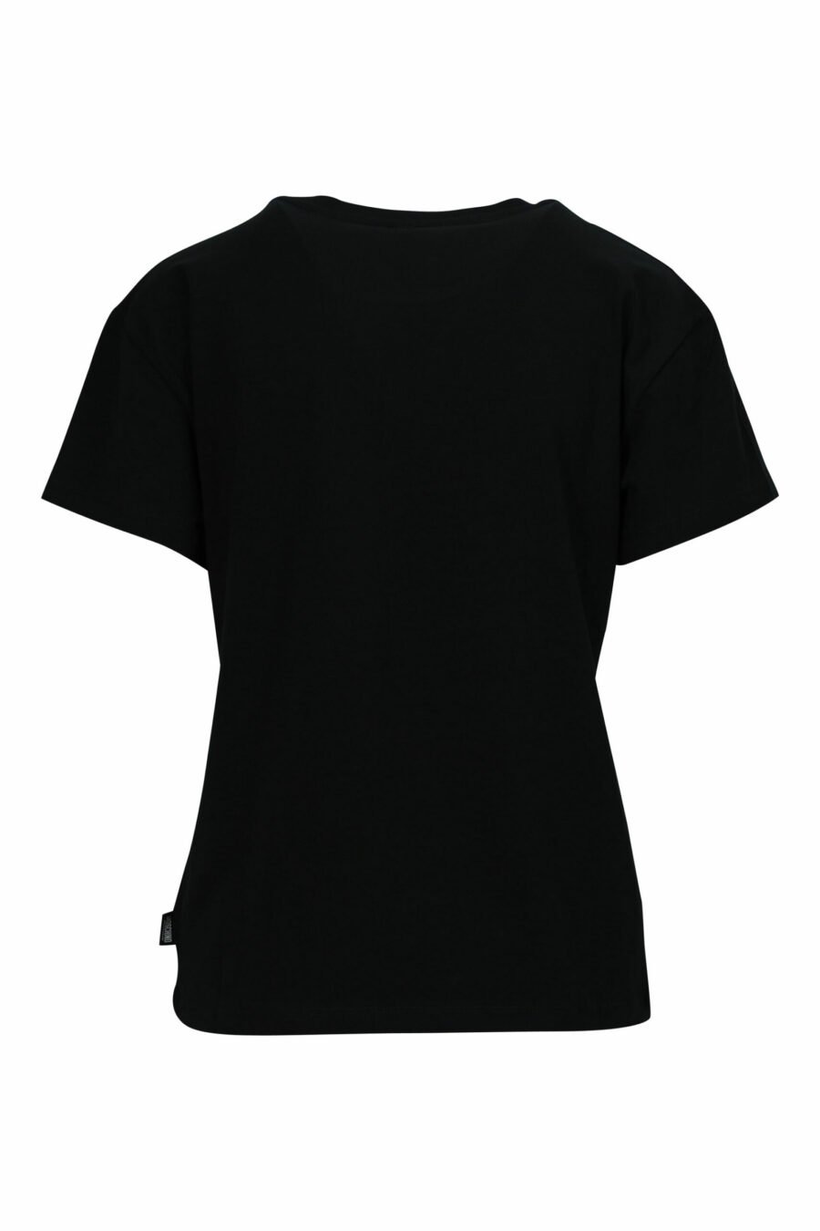Black oversize T-shirt with bear logo "underbear" patch - 667113697666 1 scaled
