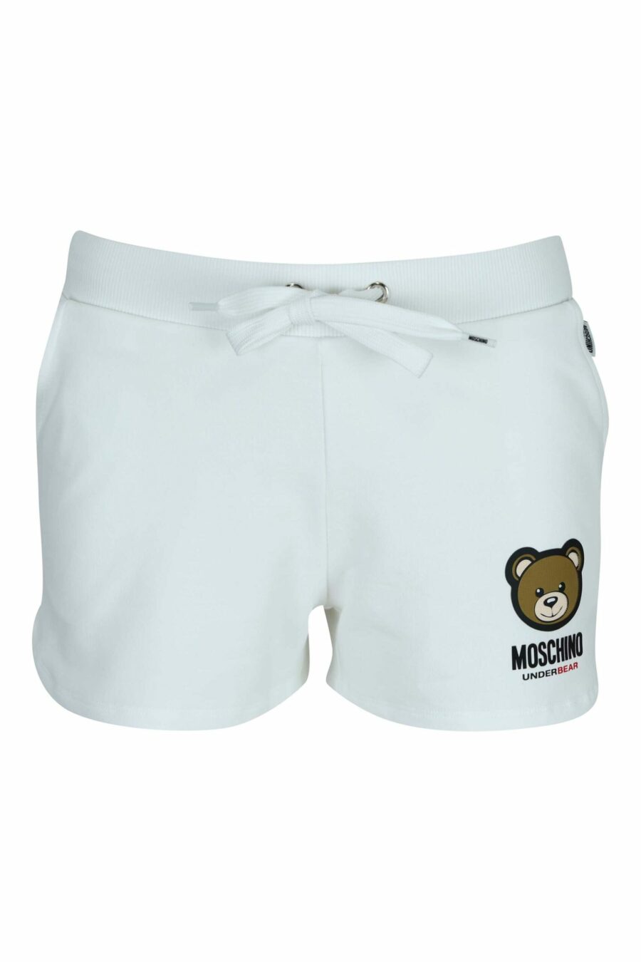 Shorts blancos con minilogo oso "underbear" parche - 667113719399 scaled