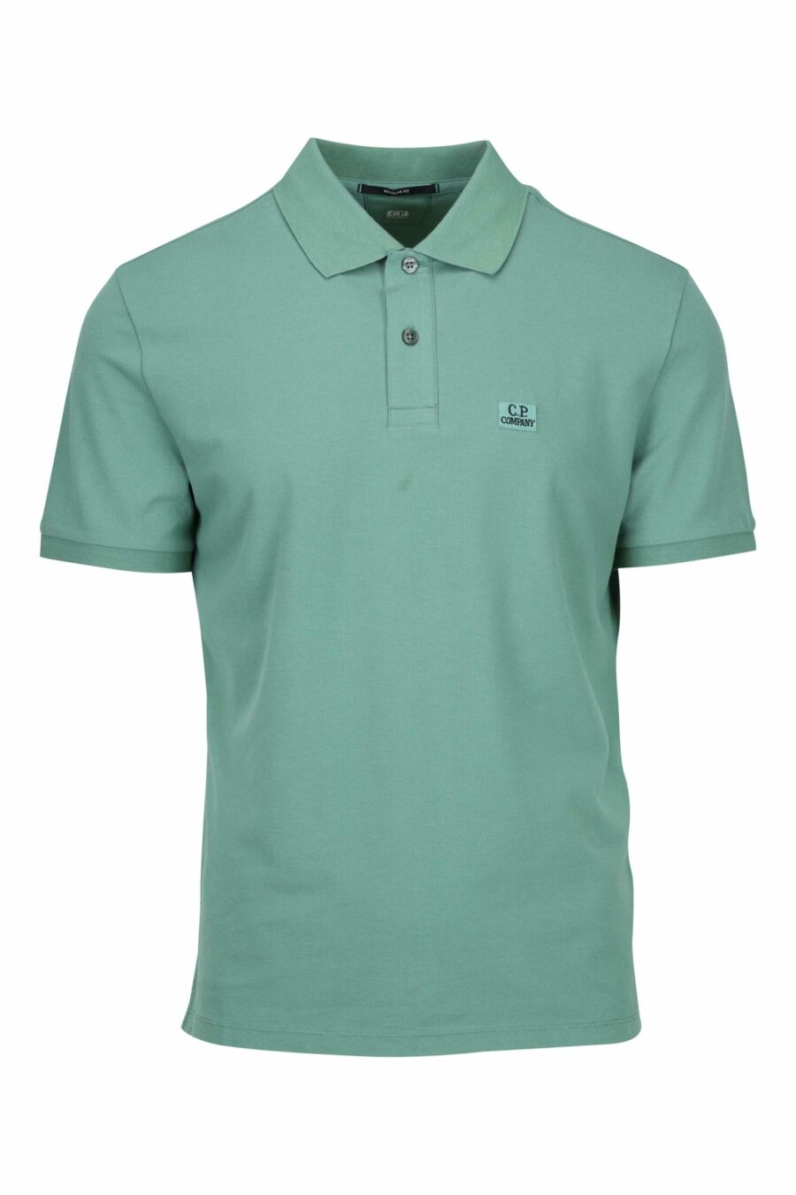 Military green polo shirt with mini logo patch "cp" - 7620943675924 scaled