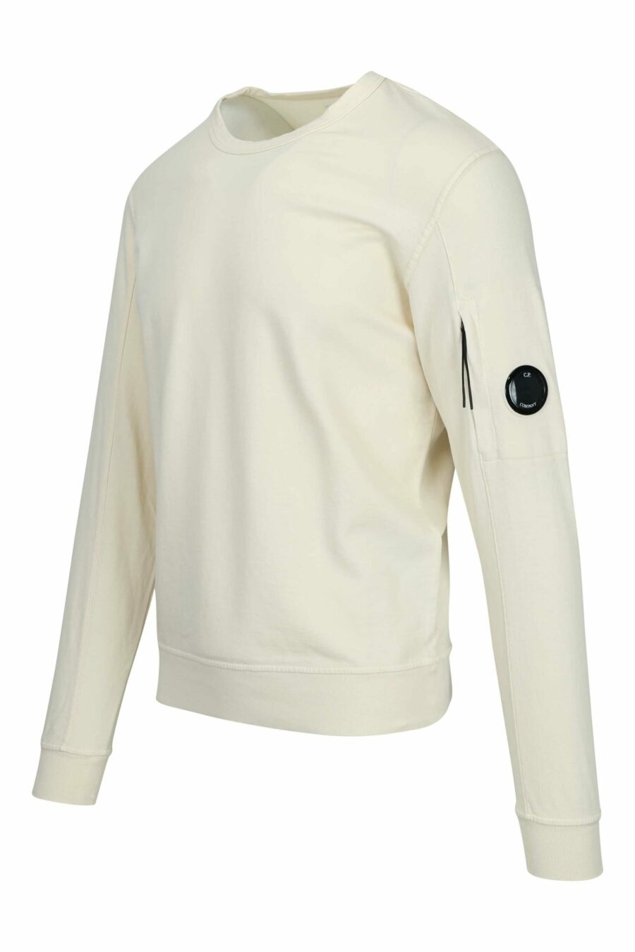 Beigefarbenes Sweatshirt mit Tasche und Mini-Logo-Linse - 7620943680911 1 skaliert