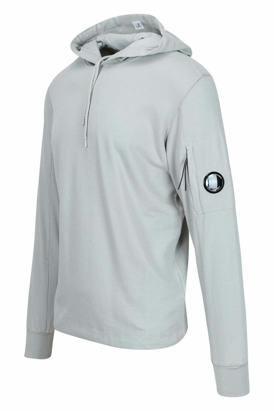 Grey hooded sweatshirt with mini-logo lens in pocket - 7620943681031 1 scaled