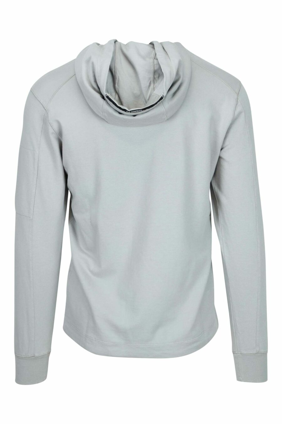 Grey hooded sweatshirt with mini-logo lens pocket - 7620943681031 2 scaled