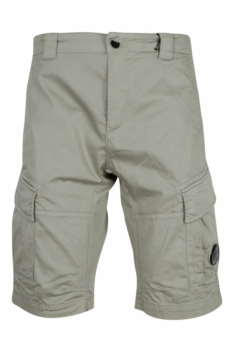 Pantalón corto beige estilo cargo con minilogo lente - 7620943697841 scaled