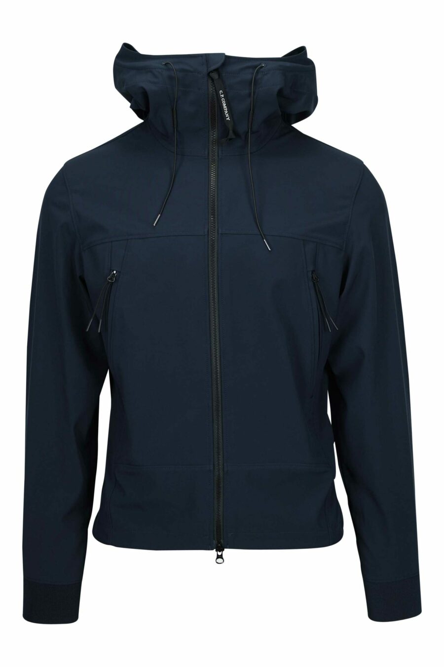 Dark blue jacket with hood and goggle logo - 7620943709568 scaled