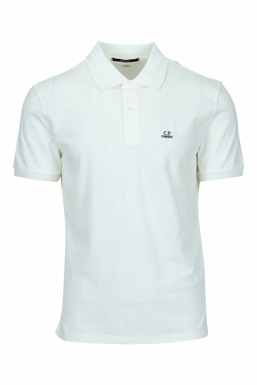 Weißes Poloshirt mit Mini-Logoaufnäher "cp" - 7620943728392 skaliert
