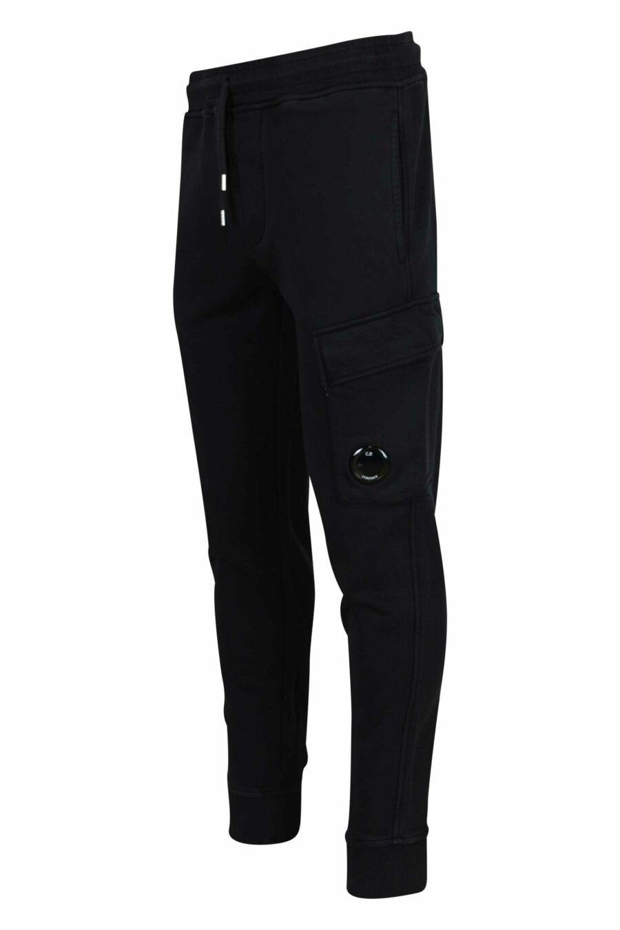 Pantalón de chándal negro estilo cargo con minilogo lente - 7620943739947 1 scaled