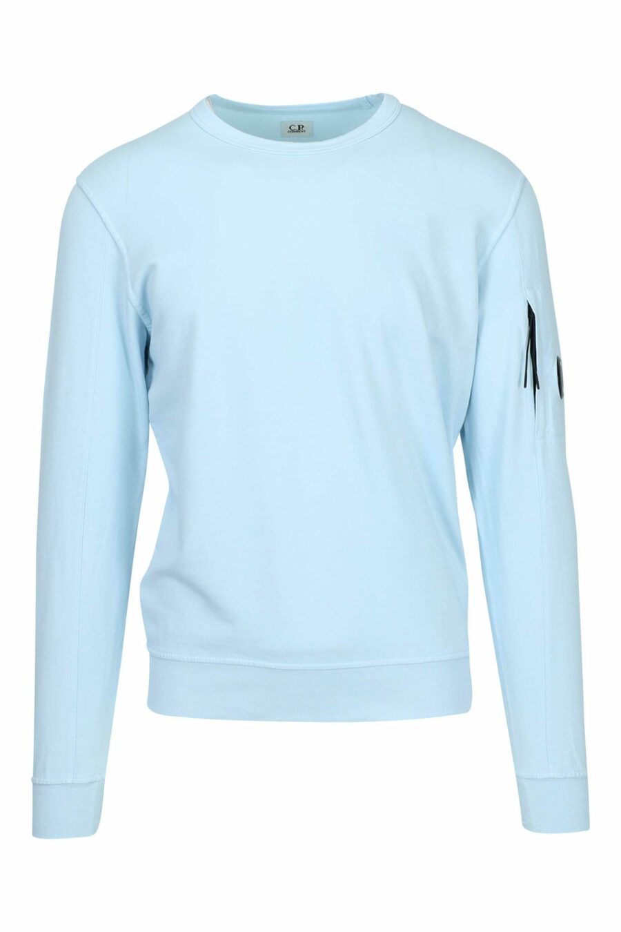 Hellblaues Sweatshirt mit Tasche und Mini-Logo-Linse - 7620943745269 skaliert