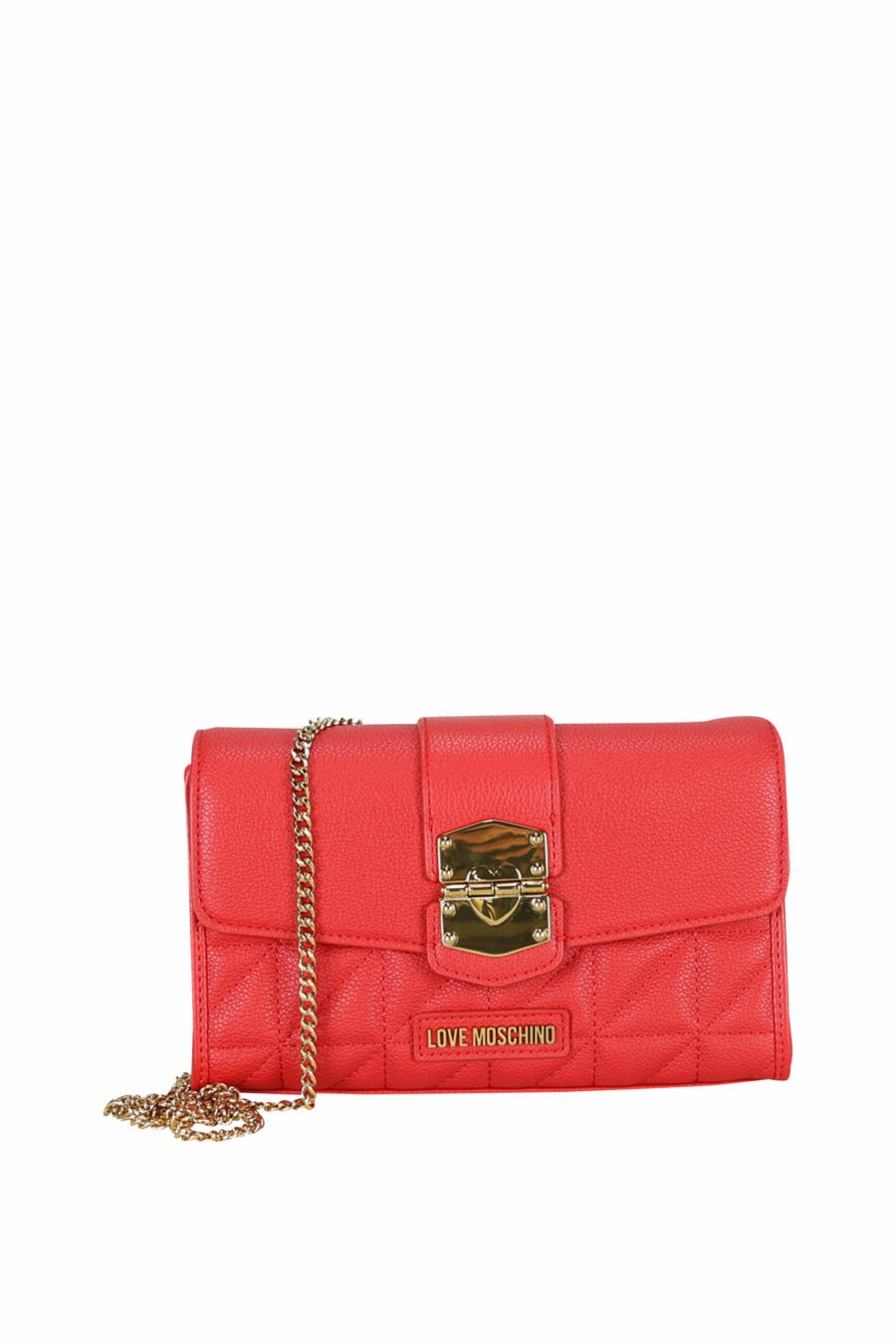 Red "flap" shoulder bag with gold metal heart logo - 8050537398776 scaled